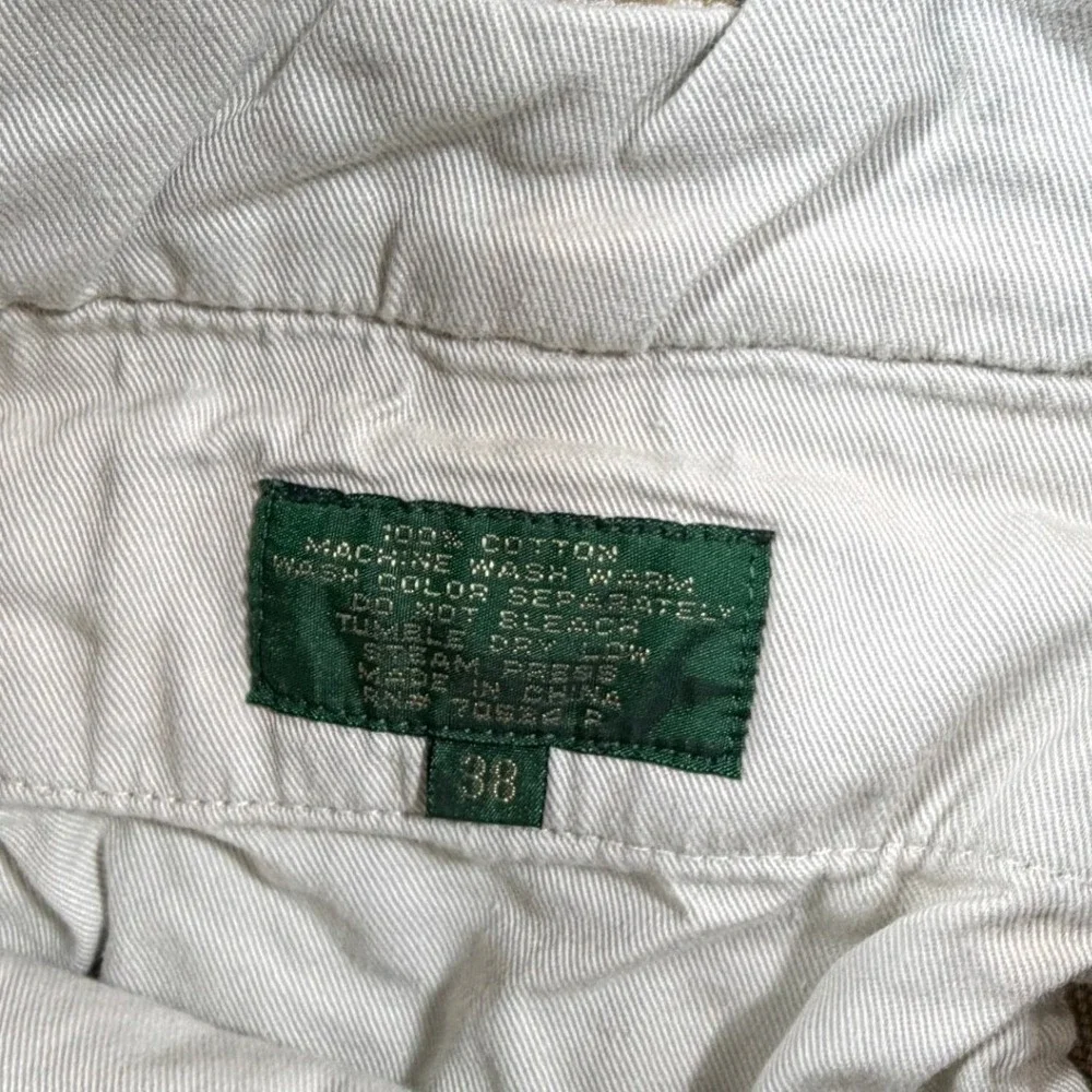 Vintage‎ Orvis Mens 38x28 Khaki Cotton Canvas Work Pants D-Ring Straight Leg Tan